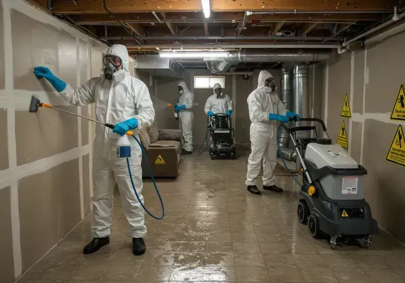 Basement Moisture Removal and Structural Drying process in Belton, SC